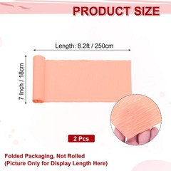 2pcs Crepe Paper Roll Crepe Paper Decoration 8.2ft 7 Inch Champagne