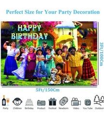 En-canto Happy Birthday Backdrop 5×3 FT Birthday Party Decorations