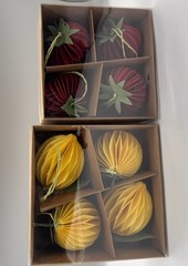 Honycomb Paper Lemon & Strawberry Decorations Perfect For Any Space NIB