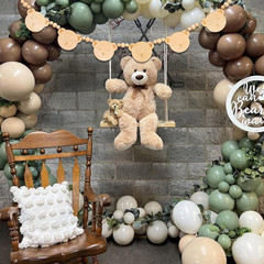 Bear Wooden Banner – We Can Bearly Wait Banner, Baby Shower/Gender Reveal Party