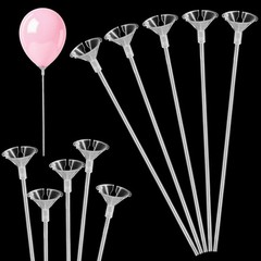 IANFAN 30 Pcs Balloon Sticks, Plastic Balloon Sticks with Bases Balloon Holde…