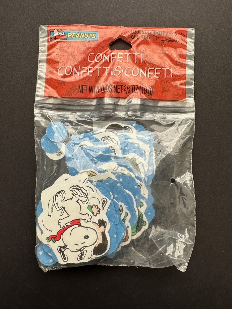 Hallmark PEANUTS CONFETTI Sealed Discontinued Snoopy Charlie Brown Woodstock