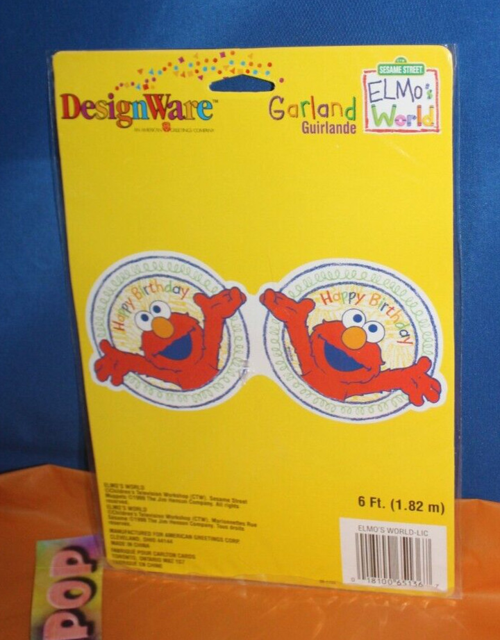 DesignWare Sesame Street Elmo’s World 6 Feet Garland Circle’s Party Decoration