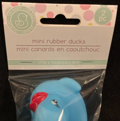 Oh Baby! – Mini Rubber Ducks – 2 Pack – Blue – Approx. 1.77 in x 1.6 in