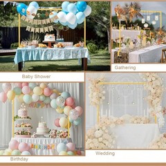 Elegant Adjustable Gold Over the Table Rod Stand Hanging Balloon Arch Decoration