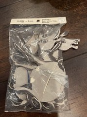 vintage DEMOCRATIC PARTY PATRIOTIC DONKEY HONEYCOMB DECORATIONS pk of 5 NOS