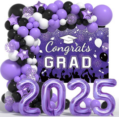 Graduation Decorations Class of 2026: Pink and Gold Graduation Balloons Arch Kit