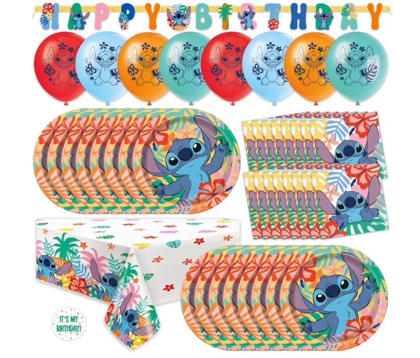 Lilo and Stitch Birthday Party Decorations for 16 | Banner, Tablecloth,…