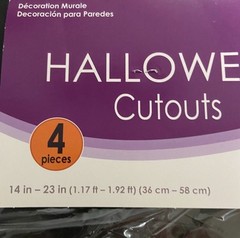 Beistle Retro Halloween Cutouts (4/pkg) – Decoration for Halloween Reproductions