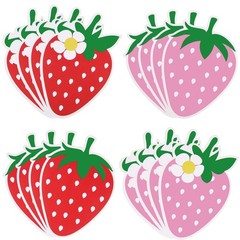MixTeach 48 Pieces Strawberry Cutouts Summer Berry Paper Cutouts Strawberry S…
