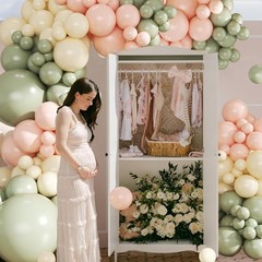 Pink and Green Balloon Arch Kit 124Pcs Sage Green Peach Ivory White Balloons …