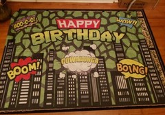 7×5 ft Cartoon Superhero Comic Birthday Backdrop Tapestry Decor Banner