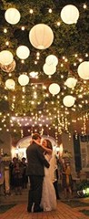 Quasimoon 8″ White Round Paper Lantern, Crisscross Ribbing, Hanging Decoratio…