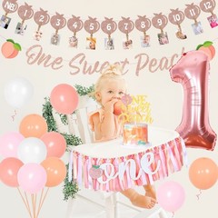 One Sweet Peach Birthday Decorations, 1st Peach Birthday Decorations Peach Pi…