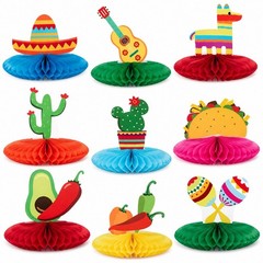 9 Pcs Fiesta Party Decorations Cinco De Mayo Decor 8» Mexican Themed Table H…