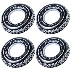 4 Pack Inflatable Tire Pool Float for Adults Inflatable 36″ Giant Tire Tubes …