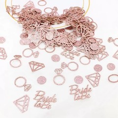 Rose Wedding Table Confetti, Bridal Shower Decorations Bride to Be Confetti G…