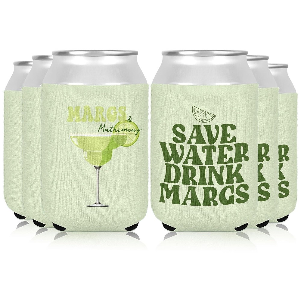Whaline 12Pcs Margarita Party Beer Can Sleeve 12Oz Lime Margs And Matrimony C…