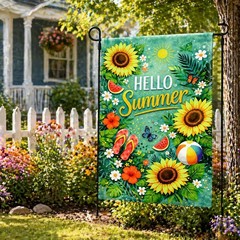 Compatible Sunflower Welcome Garden Flag Summer Yard Decor Polyester Outdoor