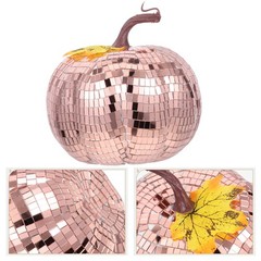 Disco Halloween Decor: Disco Pumpkin Adornment With Mirror Finish – Party