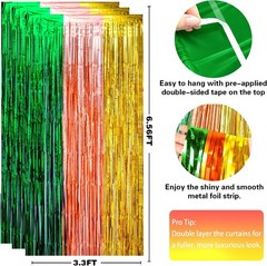 Luau Party Decorations – Green Gold Rose Tropical Streamers Backdrop Banner |…