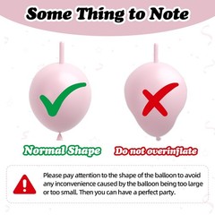 Pastel Pink Linking Balloons,100pcs 6 Inch Quick Link Long Balloons for Tying…