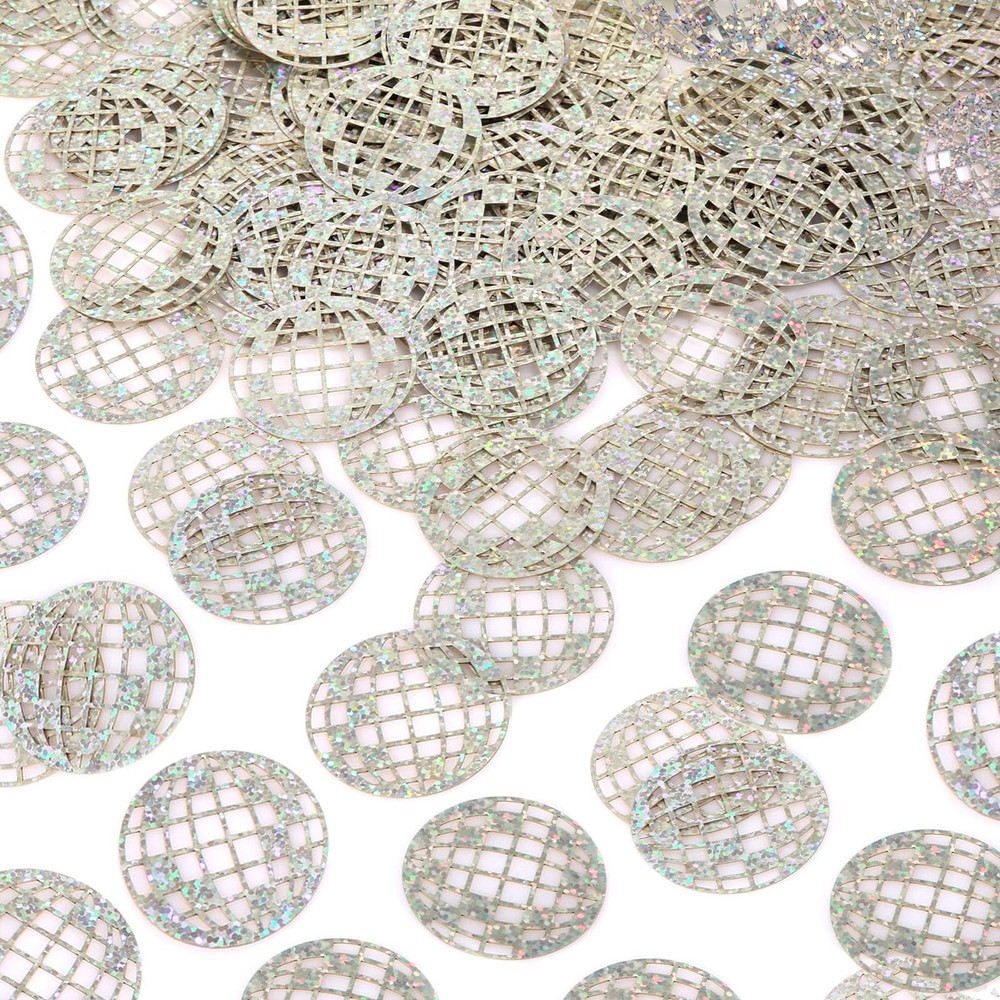 100pcs Glitter Disco Ball Table Confetti, Disco Theme Party Confetti for Bachelo
