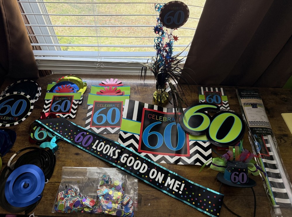 60th Birthday Party Decoration Bundle