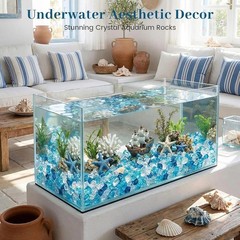 Assorted Blue Ice Rocks 150 pcs for Aquarium and Vase Stability