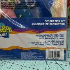 SpongeBob Squarepants Party Decorations Door Curtain, Table Decor, Hanging Decor