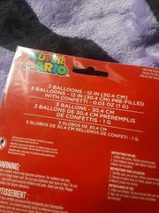 2x Super Mario Bros LATEX BALLOONS W/ Confetti Inside Of Ballons – Brand New