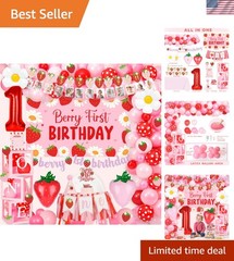 Berry First Birthday Decor Strawberry 1st Birthday Decorations for Girls with…
