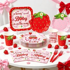 «A Berry Sweet Baby is On the Way»- Strawberry Baby Shower Decorations New