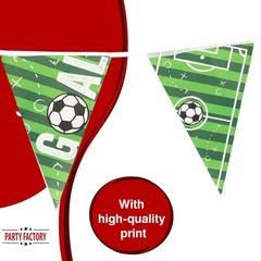 Soccer pennant banner green 16 ft