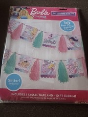 Barbie Mermaid Dreamtopia Glitter Tassel Garland Party Decoration