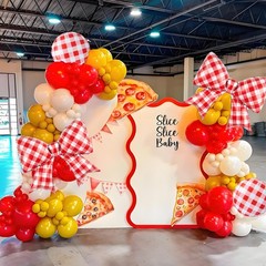 Red White Bow Balloons Gingham Balloons Red Gingham Decor Picnic Birthday Par…
