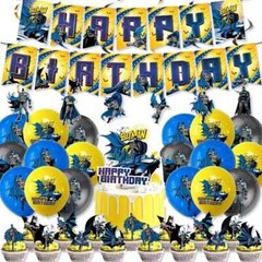 Superhero Batman Birthday Party Supplies Set for Adults,Kids Party Decorations