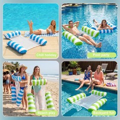 Inflatable Pool Floats Adult, 2 Pack Thick Pool Floaties Heavy Duty, Non-Stic…