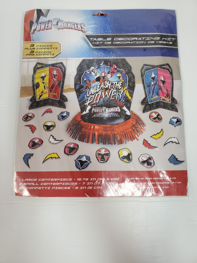POWER RANGER NINJA STEEL Table Decorating 23 Kit Piece Centerpiece Party Supply!