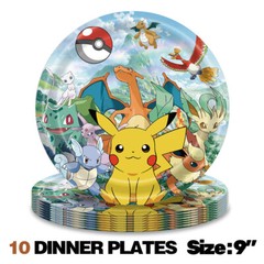 Eevee Party Supplies Set Plates Cups Tablecloth Napkins Birthday Decor
