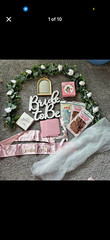 Bride to Be Bachelorette Decorations Set Foil/Latex Balloons Sash Pink Gold