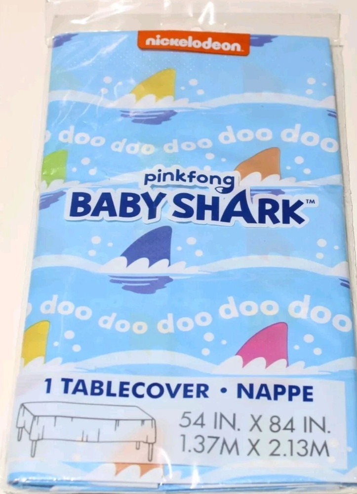 BABY SHARK Plastic Table Cover Birthday Party Supplies Decoration