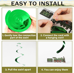Party Greeting 109Pcs Train Birthday Party Supplies Includes Steam Train Party P