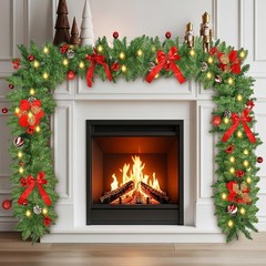 Christmas Garland with Lights 9FT Timer Prelit Garland Battery Operated Outdoor