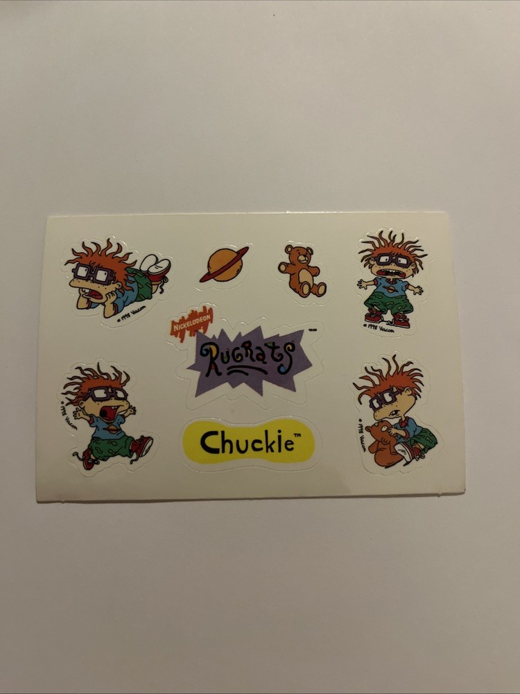 Rugrats Chuckie Viacom Vending Machine Stickers Vintage 1998