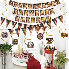 USA 250th Anniversary Patriotic Party Decorations Set,4th of July Banners & Hang