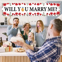 Will You Marry Me Flower Proposal Banner Marriage Decorations Engagement