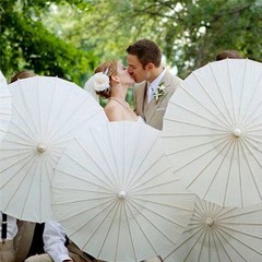 10PCS Parasol Wedding Umbrella Party Favor Bamboo Umbrellas for Bridal4952