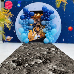 1 Piece Space Themed Party Decorations 2 X 10 Ft Moon Aisle Runner Non-Slip Luna