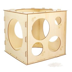 2-10 Inch Collapsible Wood Balloon Sizer Box Cube, Balloon Size Measurement T…